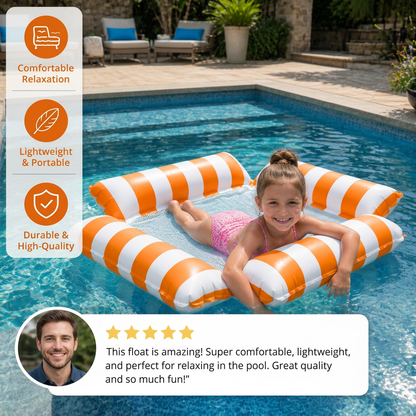 Inflatable water mat with mesh surface – comfortable pool and sun lounger