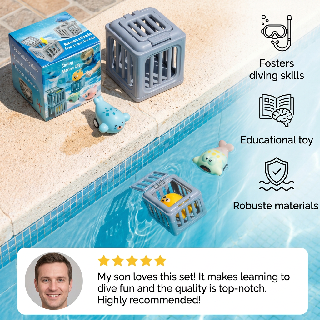 Diving Toy Set with Sinking Animals