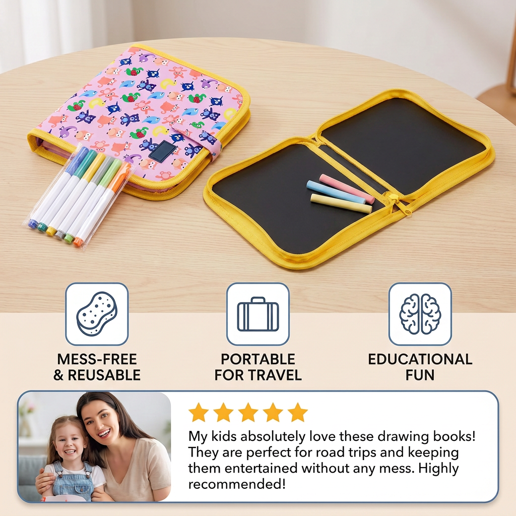 Creative Drawing Board – Reusable Art Book for Kids