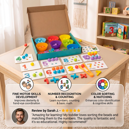 Montessori Ball Number and Colour Sorting Set for Learning to Count