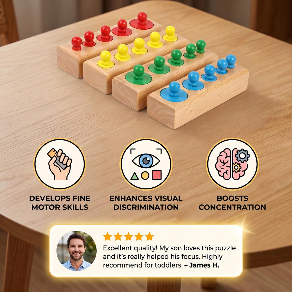 Montessori Wooden Cylinder Puzzle