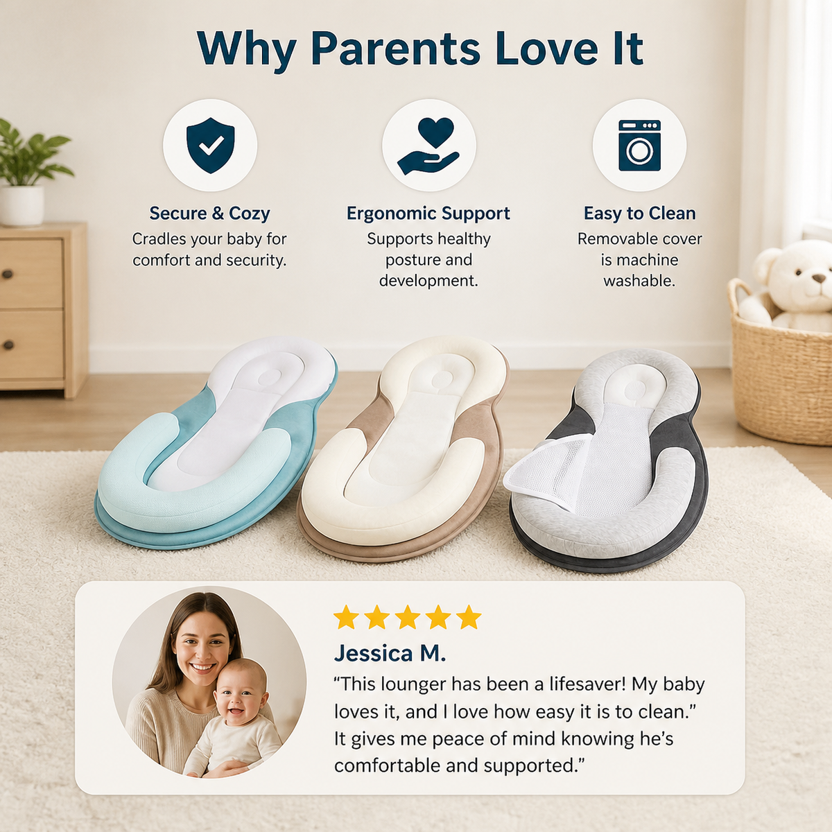 Baby Lounger - Baby Lying Pad
