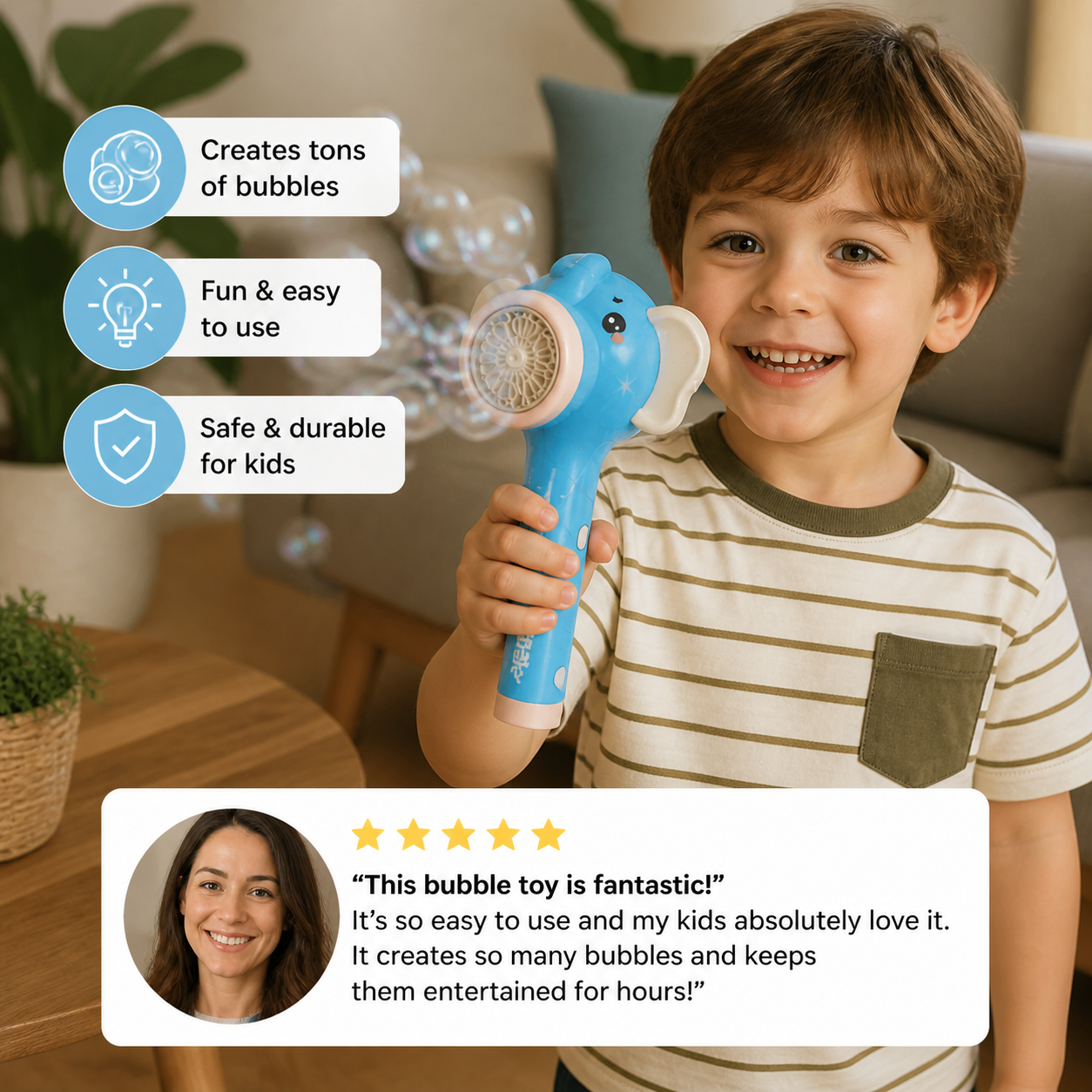 Elephant Bubble Stick Toy