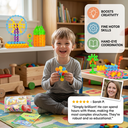 Flake-shaped Montessori Building Blocks