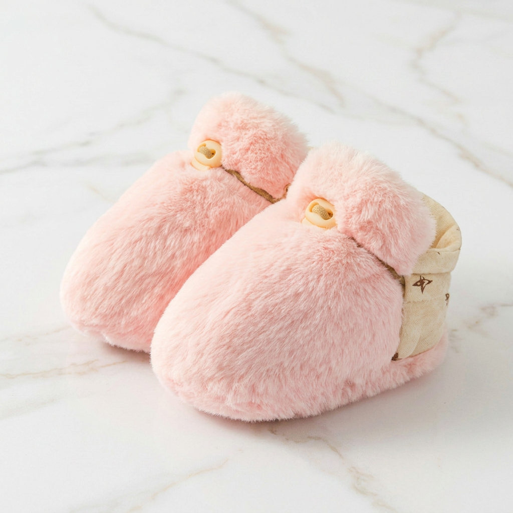 Fluffy sock shoes for babies