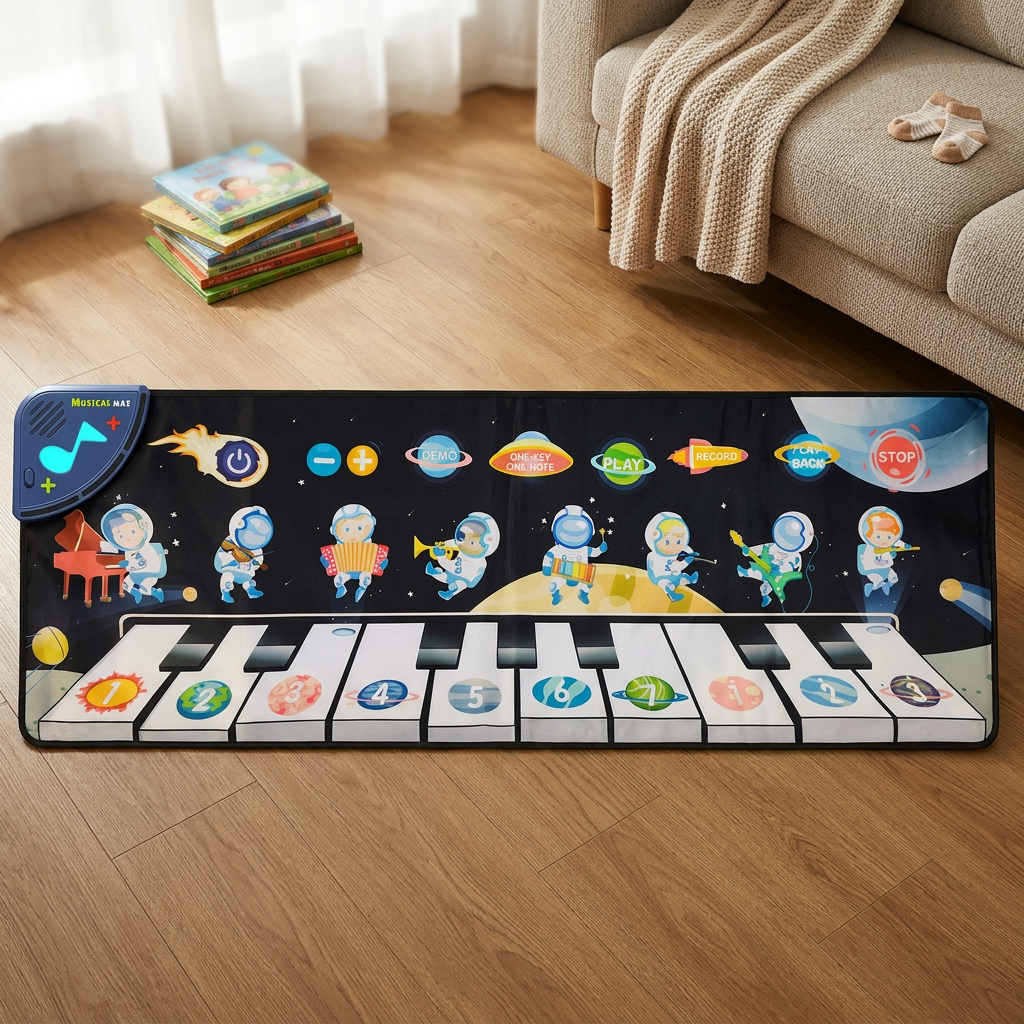 Musical piano play mat