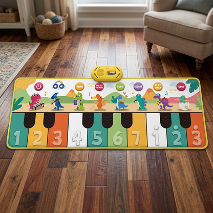 Musical piano play mat