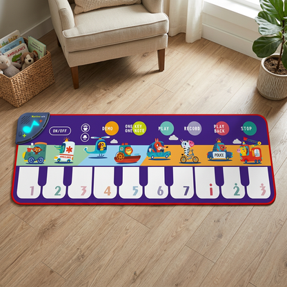 Musical piano play mat