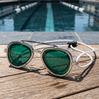 Pro Aviator Swim Goggles – UV400 Protection, Anti-Fog & Full Coverage Fit