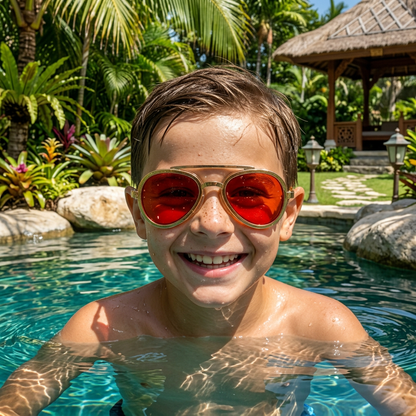 Pro Aviator Swim Goggles – UV400 Protection, Anti-Fog & Full Coverage Fit