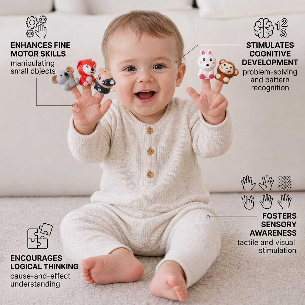 5-in-1 Montessori Soft Rubber Baby Sensory Play Set with Stacking & Sorting Toys – 26 Pieces
