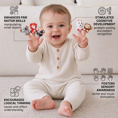 5-in-1 Montessori Soft Rubber Baby Sensory Play Set with Stacking & Sorting Toys – 26 Pieces