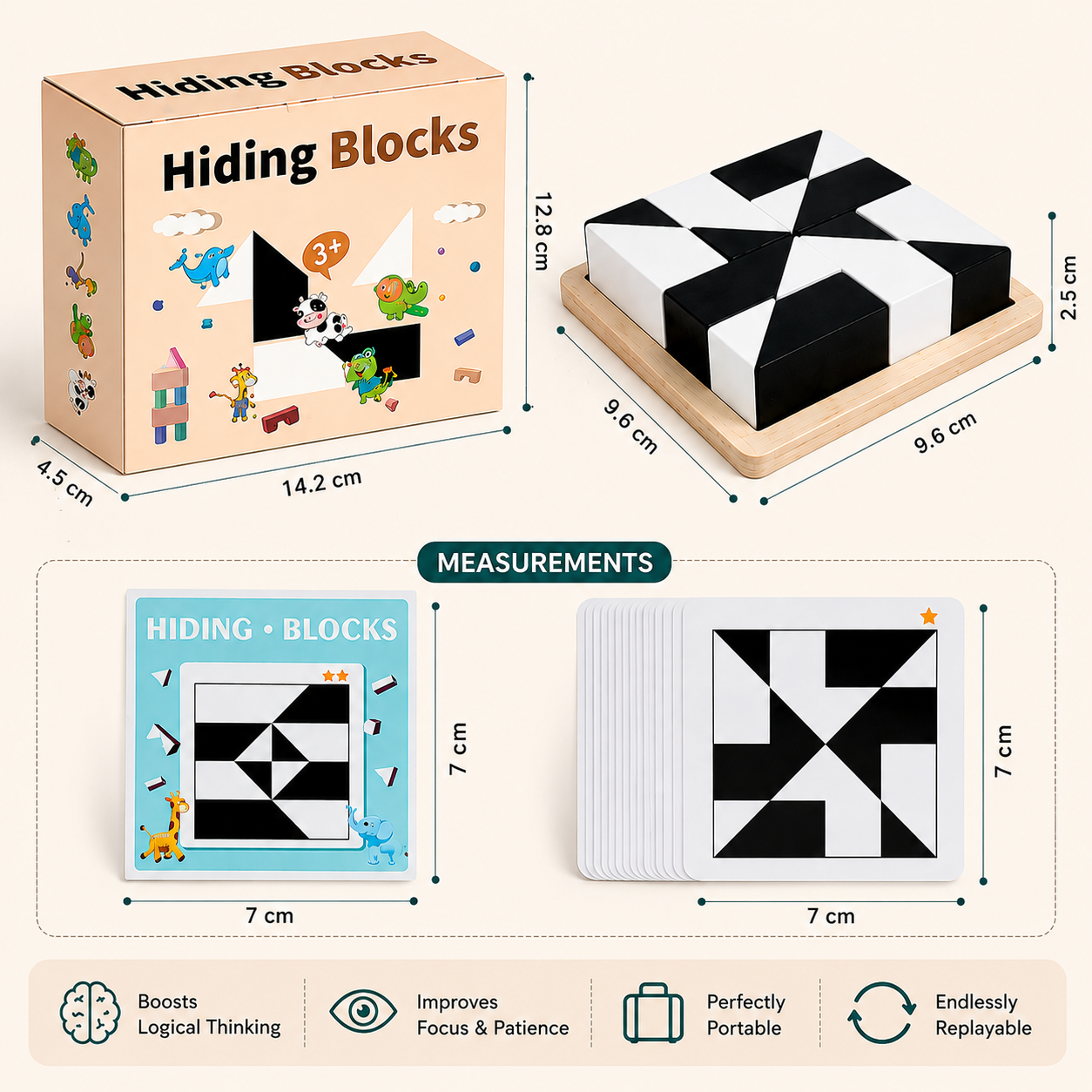 Dual Color Logic Puzzle Game in Pocket Size