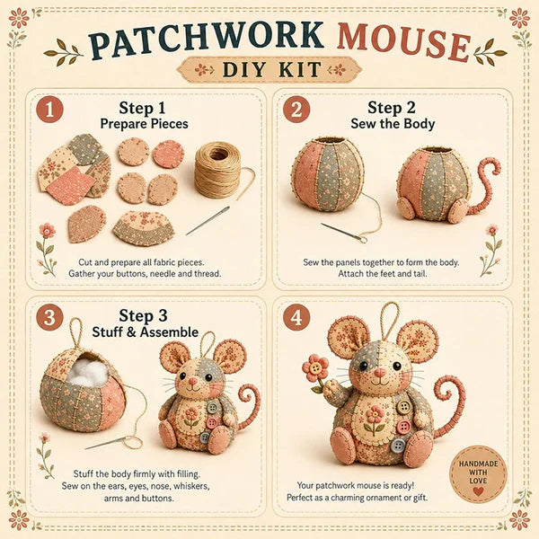 DIY Animal Sewing Kit – Handmade Fabric Ornament Craft Set