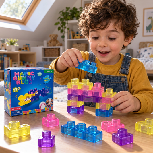 Safe & Soft Squishy Jelly Building Blocks for Kids