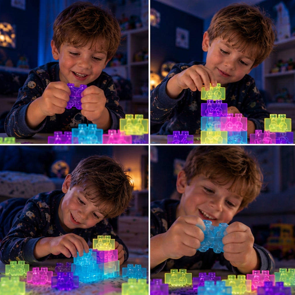 Glow-in-the-Dark Squishy Jelly Building Blocks for Kids – Safe & Soft