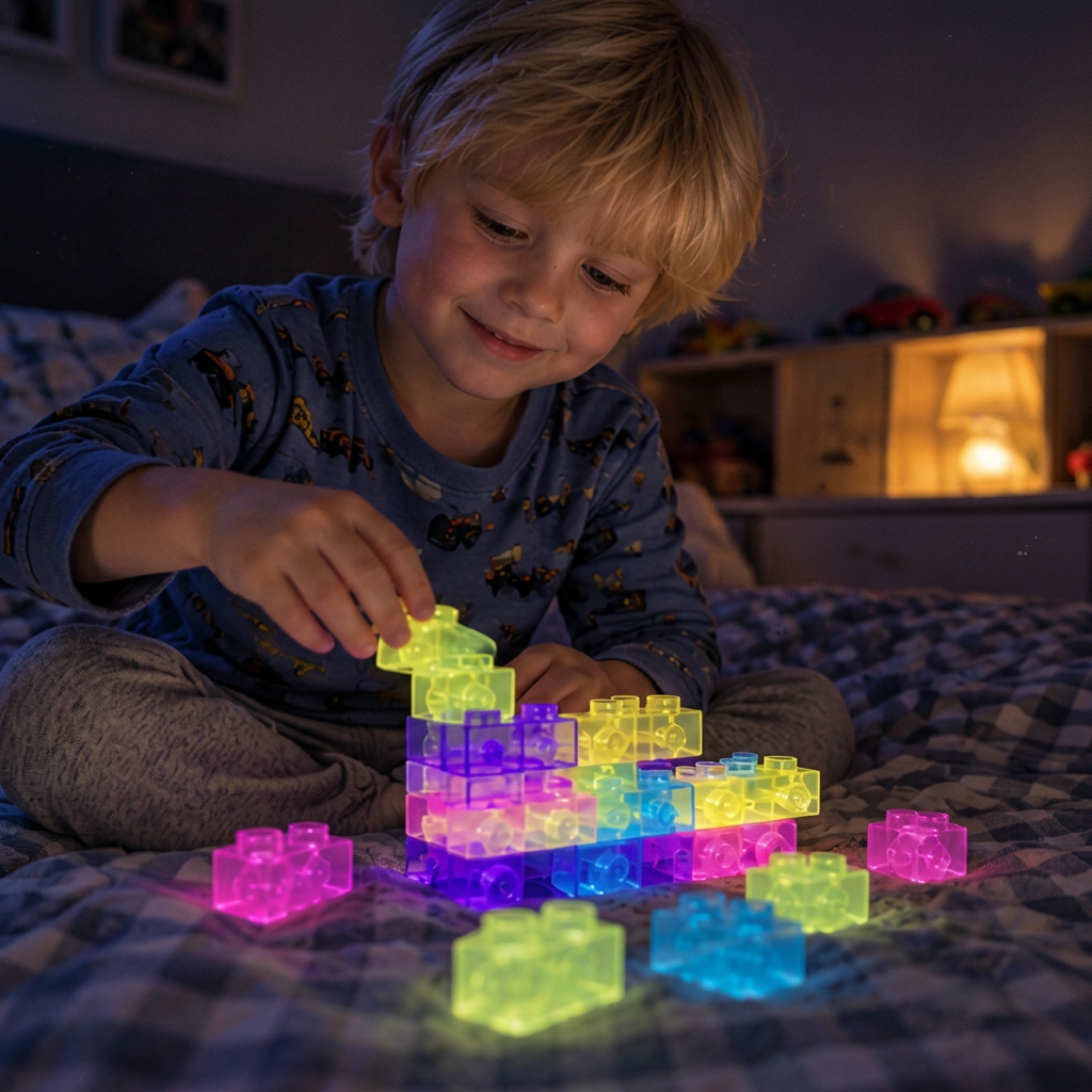 Glow-in-the-Dark Squishy Jelly Building Blocks for Kids – Safe & Soft