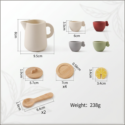 Wood and Silicone Tea Set
