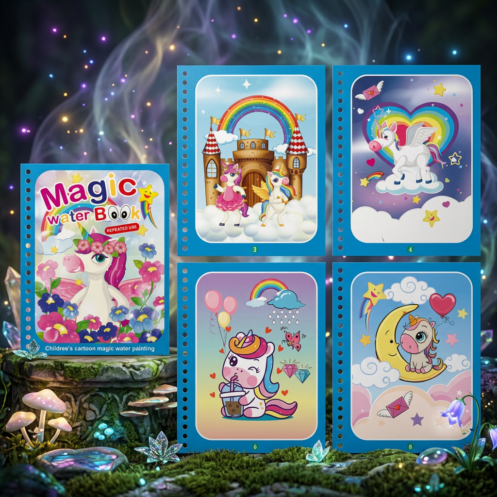 Magic Water Coloring Book – Discover Hidden Drawings