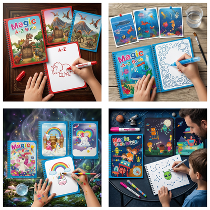 Magic Water Coloring Book – Discover Hidden Drawings