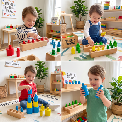 Montessori Wooden Cylinder Puzzle