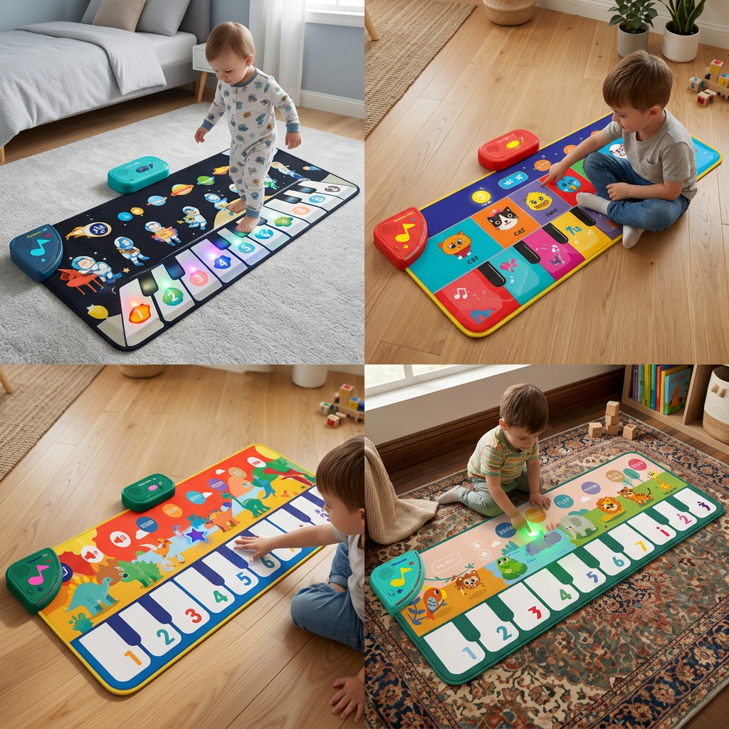 Musical piano play mat