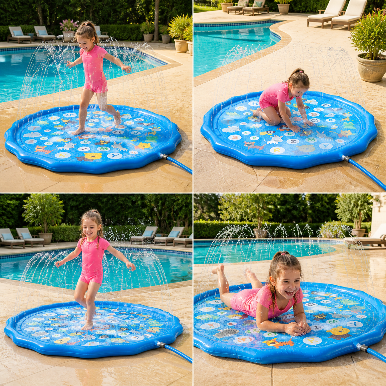 Inflatable Kids Splash Pad with Sprinkler – Outdoor Water Play Mat for Garden & Beach