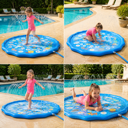 Inflatable Kids Splash Pad with Sprinkler – Outdoor Water Play Mat for Garden & Beach