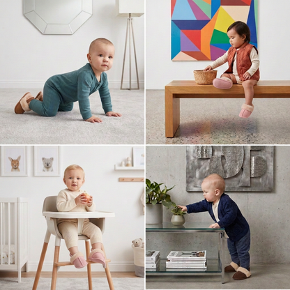 Fluffy Baby & Toddler Slippers with Soft Plush Lining and Non-Slip Soles