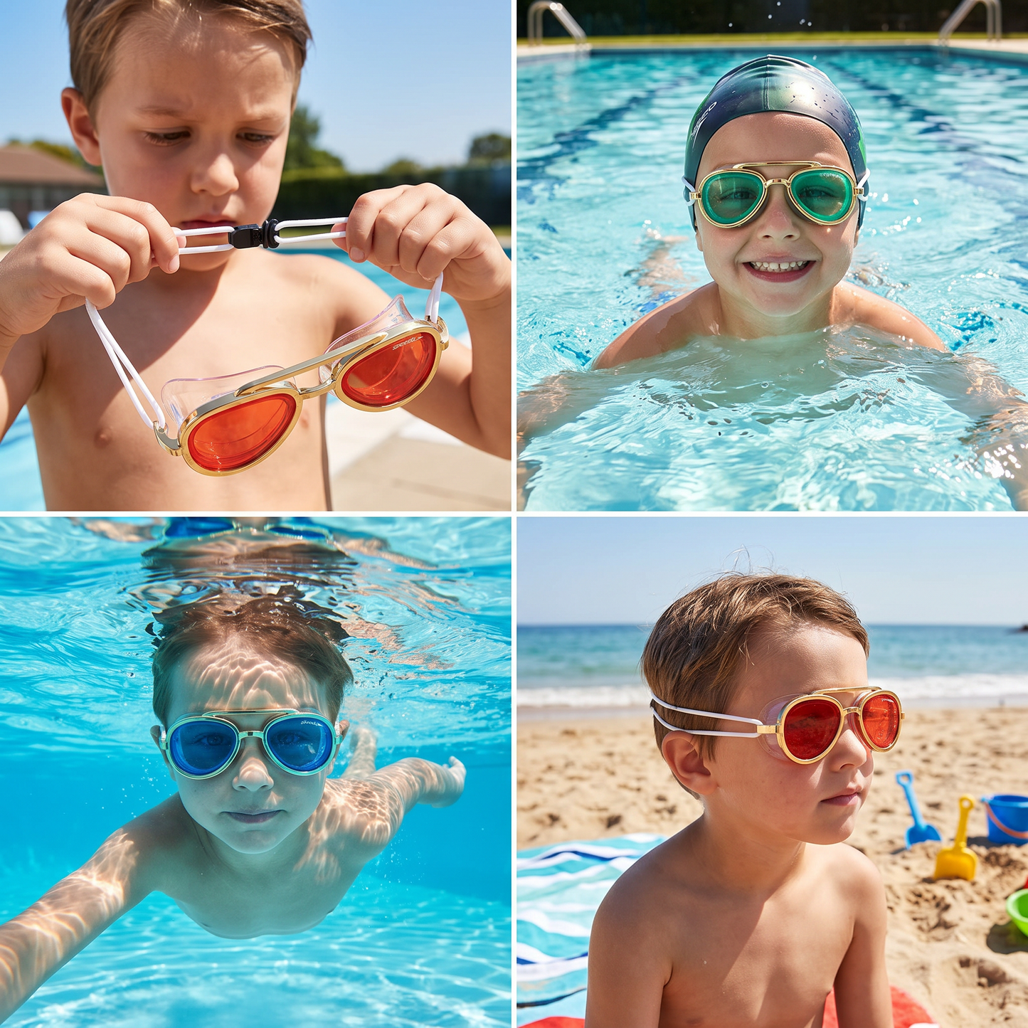 Pro Aviator Swim Goggles – UV400 Protection, Anti-Fog & Full Coverage Fit