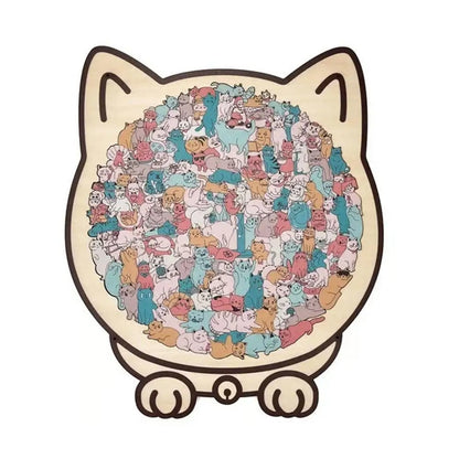 Wooden Cat Shape Puzzle