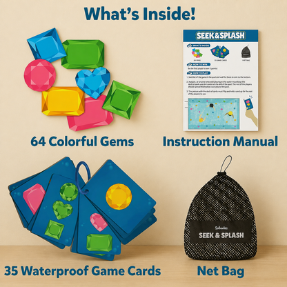 Underwater search & find game with colourful gems