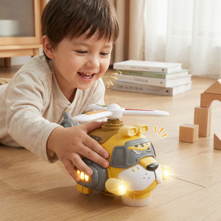 Funny Tiger Airplane Toy – 360° Rotating Kids Toy with Lights & Sound